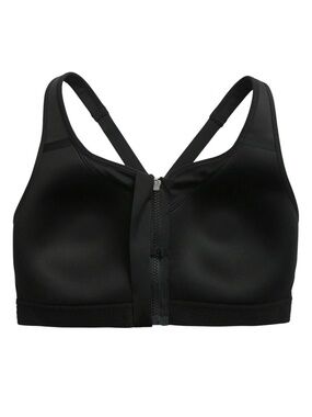 Athleta Advance Zip Front Black Sports Bra Size 40D New with Tags
